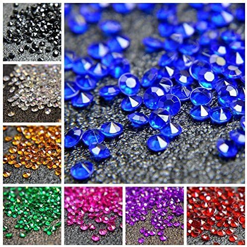 10000 pcs/Pack Wedding Table Scatter Confetti Crystals Acrylic Diamonds Vase Fillers 4.5 mm Rhinestones for Wedding, Bridal Shower, Vase Beads Decorations (Light Gray)