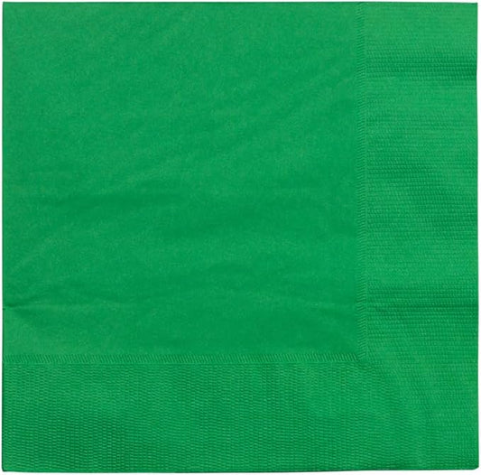 JAM PAPER Medium Lunch Napkins - 6 1/2 x 6 1/2 - Green - 50/Pack