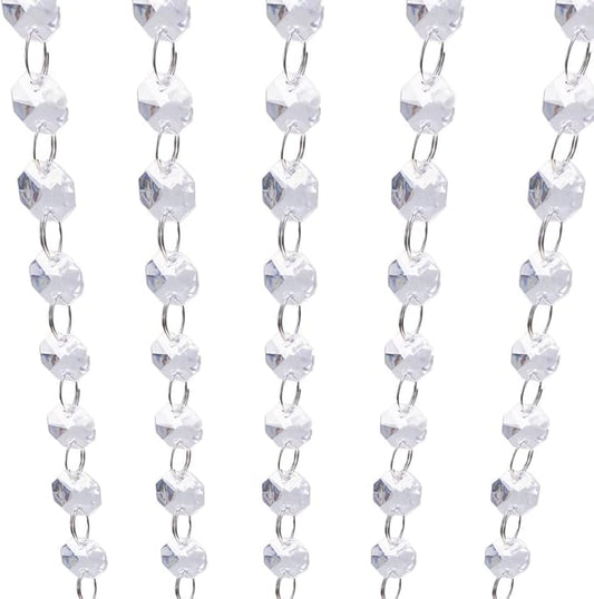Crystal Clear Acrylic Bead Garland Chandelier Hanging Wedding Decoration 33 FT