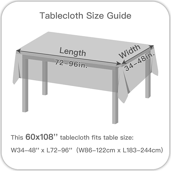 maxmill Linen Texture Tablecloth Water Resistance Antiwrinkle Spillproof Wipeable Washable Fabric Table Cloth for Dining Room, Buffet Banquet Party Holiday Dinner, Rectangular 60 x 108 Inch, Mocha