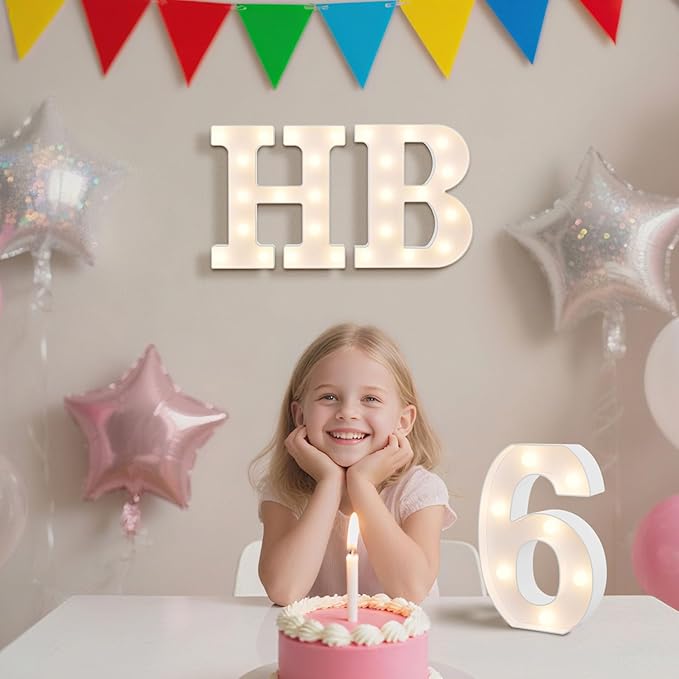 LED Marquee Light Up Letters Sign - Lighted Letters Alphabet for Birthday, Graduation, Bar Wall & Table Party Decor, Wedding Anniversary and Christmas Decorations, Letter C