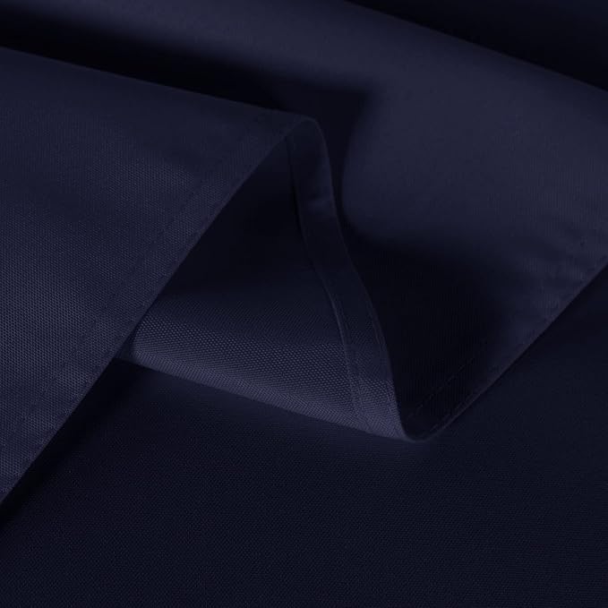 sancua 2 Pack Navy Tablecloth 54 x 54 Inch, Stain and Wrinkle Resistant Square Table Cloth - Washable Polyester Table Cover for Dining Tables, Buffet Parties and Camping