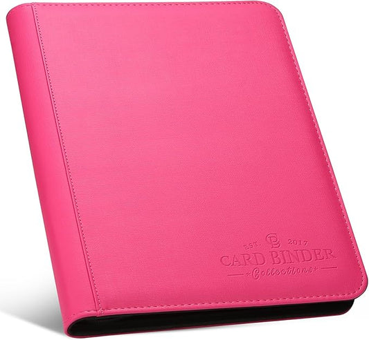 9 Pocket Card Binder, Premium Zip Trading Card Binder, 540 Double Sided Pocket PU Collection Binder, Collector Album, Card Folder for MTG, TCG, Sports Cards