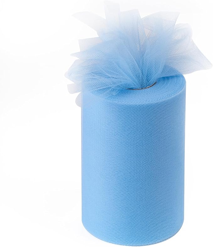 Pink Tulle Fabric Rolls 6 Inch by 100 Yards (300 feet) Tulle Roll Spool Fabric for DIY Tutu Skirt Baby Shower Birthday Party Wedding Decorations Christmas Craft Supplies (Pink)