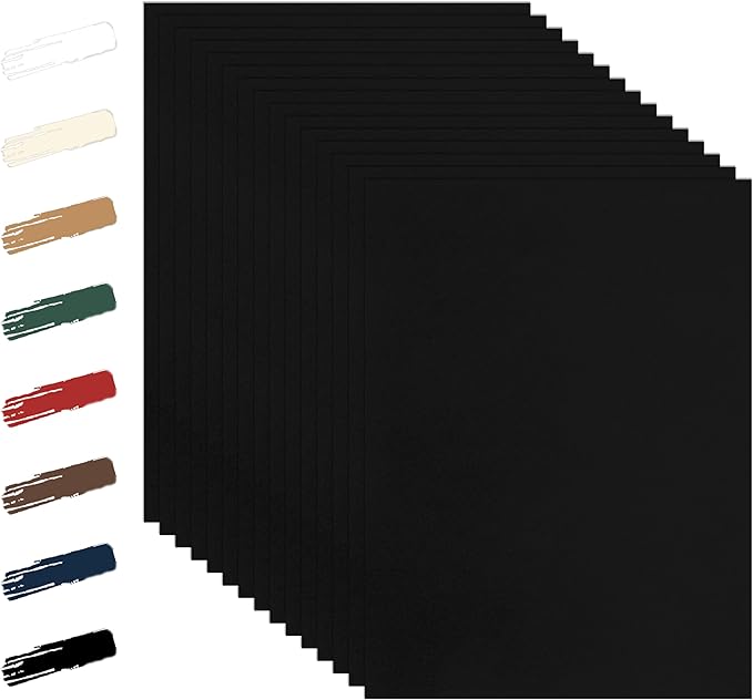 28 Sheets Black Cardstock 8.5 x 11 for Halloween, 92lb Heavyweight Crafting Paper Card Stock for Wedding Invitatins, Crafting, Memus, DIY Making Cards, School Scrapbooking, Graduations