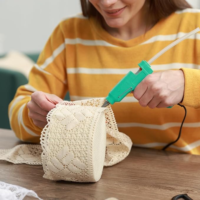 HARFINGTON 10pcs Hot Glue Sticks 0.43" Dia x 3.94" Long EVA Mini Hot Melt Adhesive Glue Stick for Hot Melt Gun Wood Plastic Glass Flowers Fabrics Foam, Pink