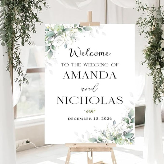 Personalized Wedding Welcome Sign, Wedding This Way Sign Outdoor, Welcome Sign For Wedding Entrance, Welcome Sign Wedding Decoration, Easel Stand For Wedding Sign
