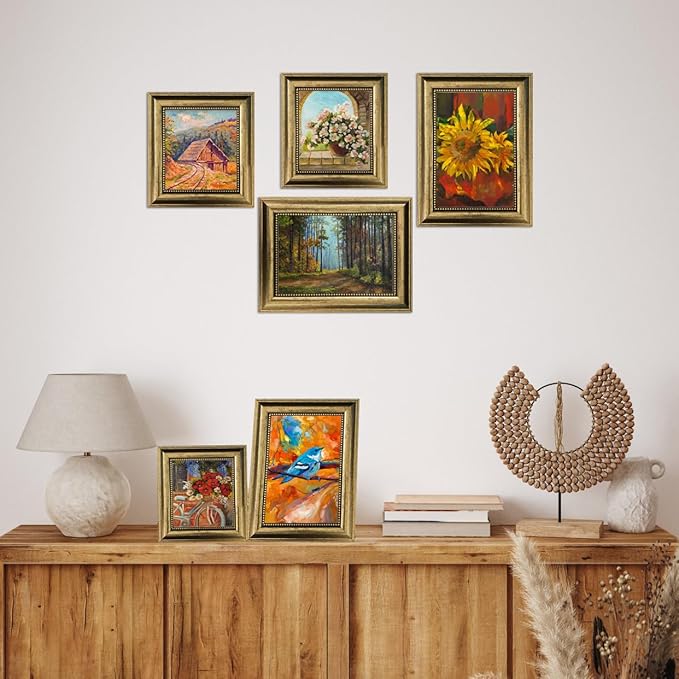 8x10 Picture Frame,Ornate Finish Photo Frame Farmhouse Rustic Vintage Distressed Bronze Photo Frame for Wall or Tabletop Display Family Friends Wedding Gift