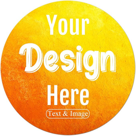 Custom 100-500 Personalized Labels, Circle, 3 Inch Custom Stickers with Any Image Logo and Text for Business Logo Labels