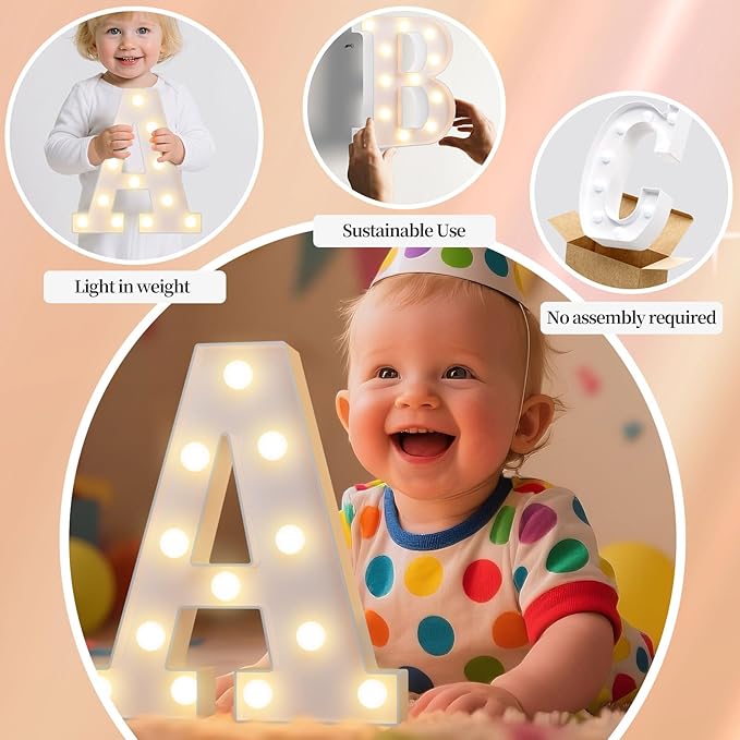 LED Marquee Light Up Letters Sign - Lighted Letters Alphabet for Birthday, Graduation, Bar Wall & Table Party Decor, Wedding Anniversary and Christmas Decorations, Letter R