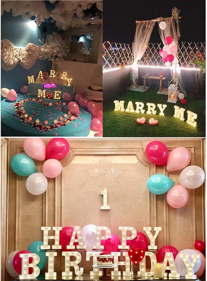 MUMUXI Marquee Light Up Letters | Large Light Up Numbers | Battery Powered and Bright with Every Letter of the Alphabet | For Wedding, Birthday, Party, Celebration, Christmas or Home Decoration (0)