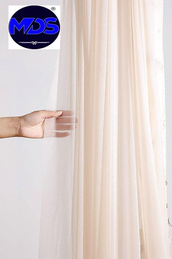 MDS Halloween Chiffon Draping Fabric - 1 Panel, 30" Wide x 75ft Long - Sheer Spooky Arbor & Canopy Drapery for Haunted House Backdrops, Party Ceilings, DIY Costumes & Themed Events - Nude