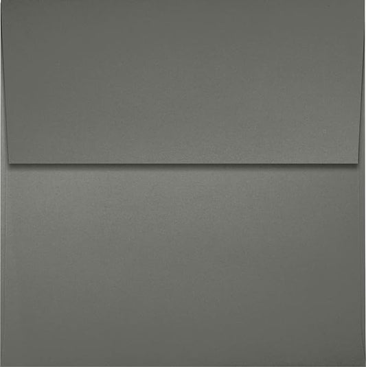 LUXPaper Square Invitation Envelopes | Peel & Press | 4" x 4" | Smoke Gray | 80lb. Text | 50 Qty
