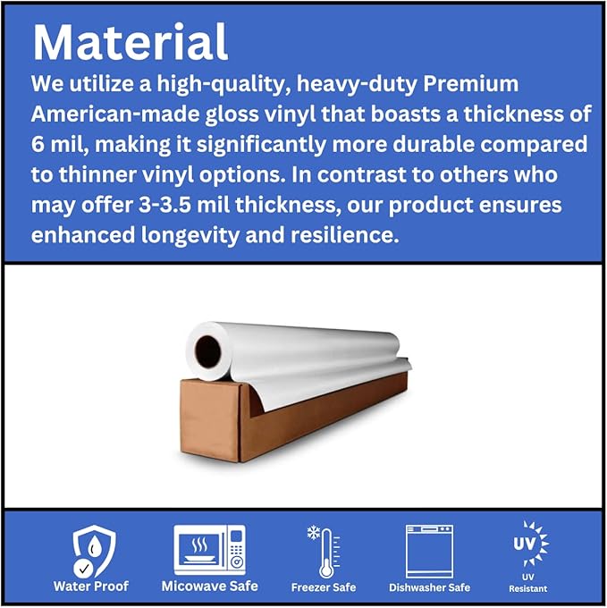 Avgrafx Personalized Die Cut Individual Vinyl Stickers Labels, Waterproof Dishwasher Safe, Made USA, Tearproof Your Design or Image