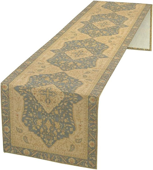 Boho Table Runner,Vintage Geometric Traditional Textured Rustic Farmhouse Bohemia for Home Farmhouse Kitchen Table Dining Coffee Room Garden Party Wedding Decor 13x36in