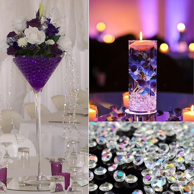 10000 pcs/Pack Wedding Table Scatter Confetti Crystals Acrylic Diamonds Vase Fillers 4.5 mm Rhinestones for Wedding, Bridal Shower, Vase Beads Decorations (Transparent)