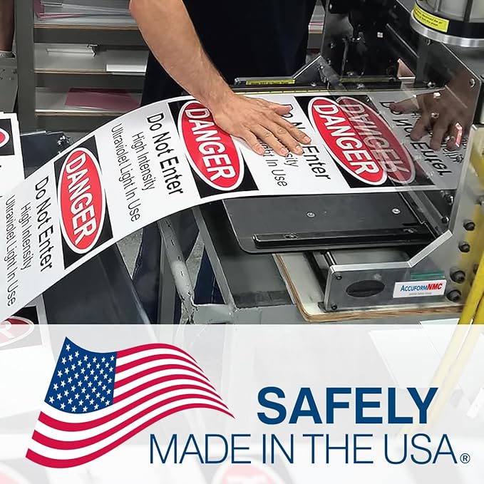 Custom OSHA Style Notice Sign 12" x 18" Adhesive Vinyl Sign, Customizable "Your Text Here", by AccuformNMC Made in USA