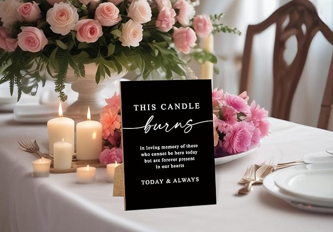Funeral Sign, 8x11 Black Minimalist Style Loss of Loved One Memorial Sign, In Loving Memory Sign, Funeral Decorations, Wedding Table Decor, Memorial Gifts For Loss of Loved One, Bereavement Gifts -12