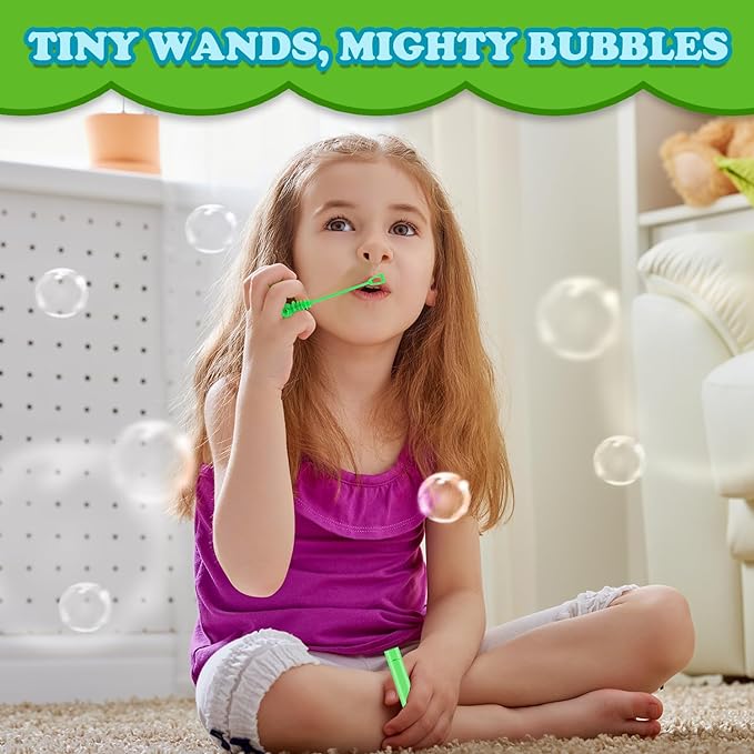 Mini Small Bubbles Wands Toys Gifts Bulk for Kids 64 Pack-Bubble Party Favors Supplies for Toddlers, Bulk Halloween Non Candy Treats Goodie Prizes for Birthday Wedding Parade Throws Giveaways Handouts