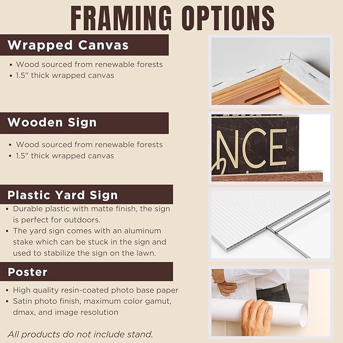 Personalized Wedding Welcome Sign - Custom Gifts for Weddings, Christmas, Engagement Party, Anniversary, Custom Bride & Groom Reception Sign with Photo, Corrugated Plastic H Stake