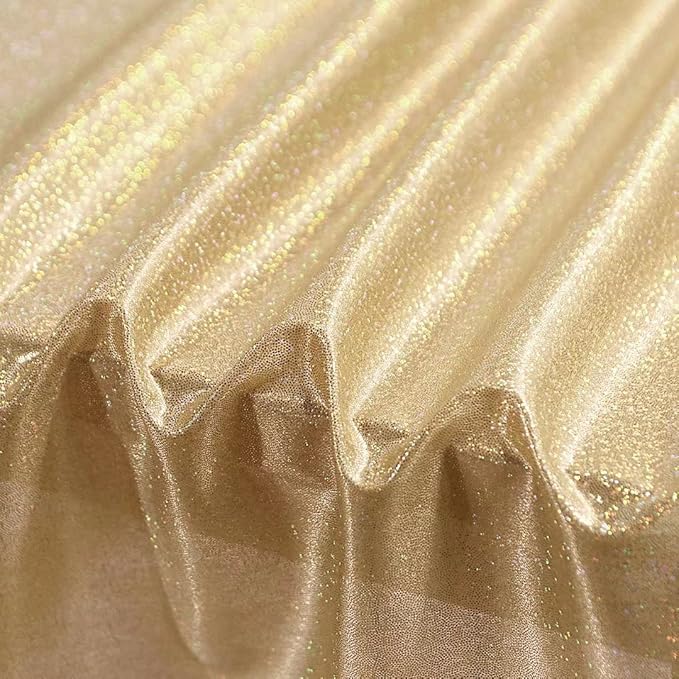 Fitable Sequin Tablecloth for Parties 52x70 Inch - Sparkle Glitter Table Cloth Laser Rectangle Overlay for Wedding Baby Shower Ceremony Birthday Holiday Banquet Decor, Khaki
