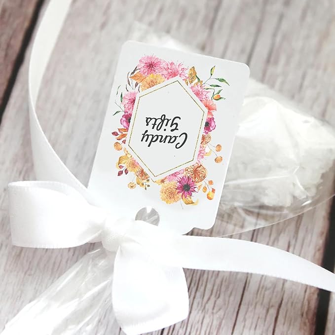 Custom Gift Tags, Personalized Hang Tags with Your Business Logo Small Card Party Decoration Paper Gift Tags for Birthday Wedding Christmas