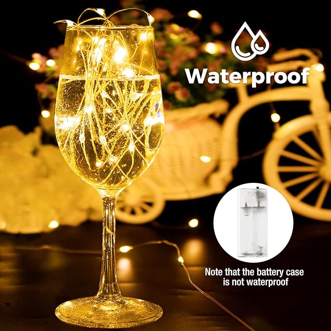 btfarm 6 Pack Fairy Lights Battery Operated with Timer, 30LED 9.8FT Twinkle Lights Waterproof, Copper Wire Christmas String Lights Battery Powered for Indoor Outdoor Wedding Party Holiday Decorations