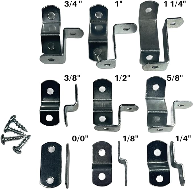 Canvas Clips for Picture Framing screws included 15 per pack ( Choose your offset size ) by E.H.C. (Starter Bundle all 9 offsets 0"-1 1/4")