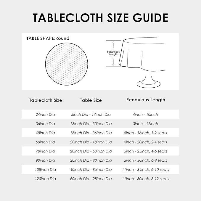 Small Round Beige Tablecloth 36 Inch Polyester Fabric Washable Table Cover Decorative Wrinkle Resistant Solid Color Table Cloth for Dining Party Wedding Camping