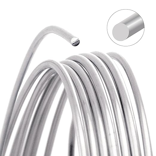 The Beadsmith Wire Elements Craft Wire – Tarnish Resistant, Soft Temper, Round, Silver Color – 1.3mm, 16 Gauge, 15 Foot Spool – Jewelry Making, Wire Wrapping, Floral, & Other DIY Crafts