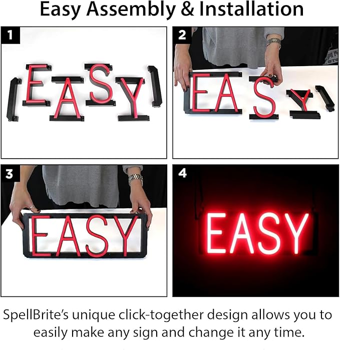 SpellBrite BEER ON TAP Sign | Beer-Related Sign with Neon Look, Red LED Light Source | 38.7" x 6.3"