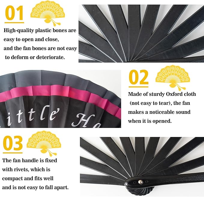 Custom Fans with Your Photo/Text - Personalized Folding Hand Fan for Line Dancing, Weddings, Parties | Decorative Gift for Women, Church Events & Dance Performances (120, 13 Inch)
