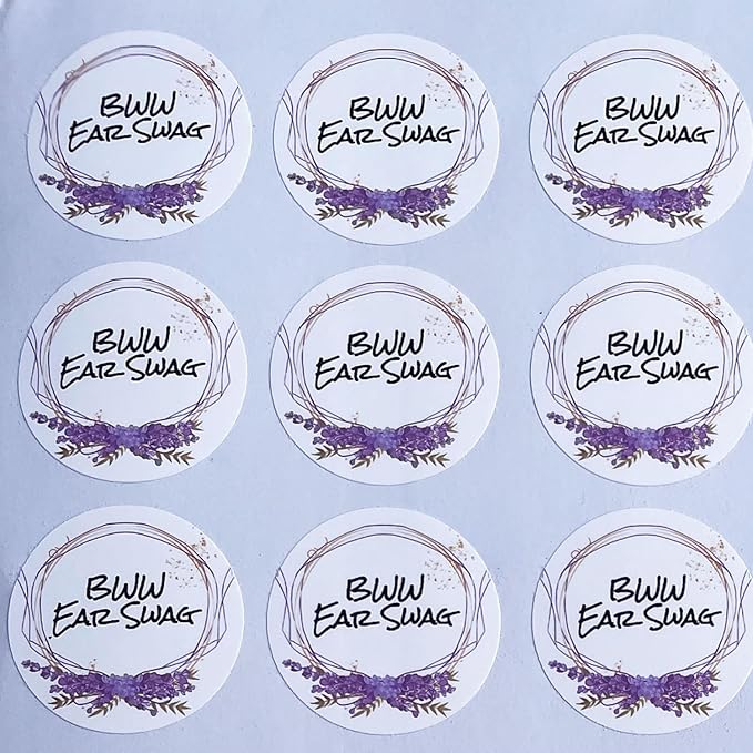 Custom Stickers for Weddings, Birthdays & Businesses - Personalized Labels with Your Logo - Waterproof, Fade and Heat Resistant - Pack of 100-1000 (Wreath J, 2 Inch)