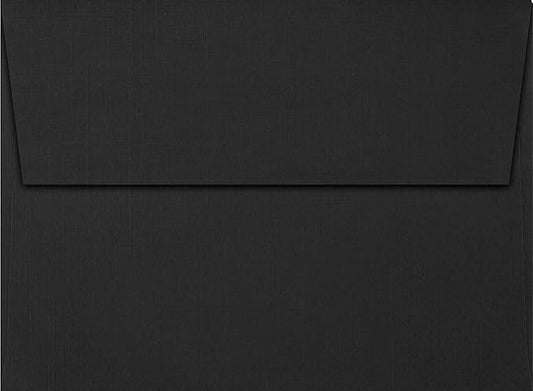 LUXPaper A7 Invitation Envelopes | Peel & Press | 5 1/4" x 7 1/4" | Black Linen | 80lb. Text | 250 Qty