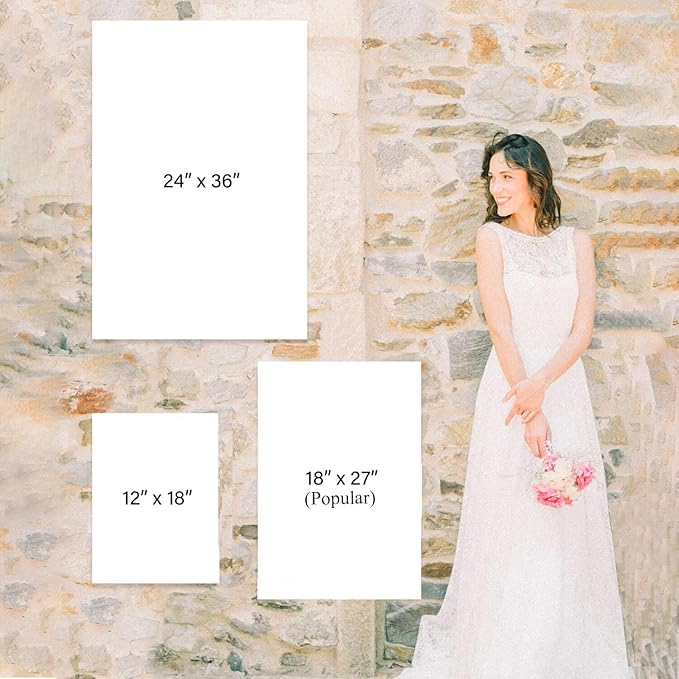 Generic Floral Wedding Welcome Sign, 18x27 inches, Plastic, 4 mm Thick, Tabletop/Hanging Mount, Includes Stand
