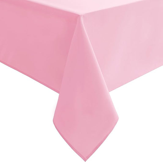 Hiasan Pink Tablecloth Rectangle - Waterproof & Spillproof and Washable Oblong Table Cloth for Dining/Party, 60 x 140 Inch