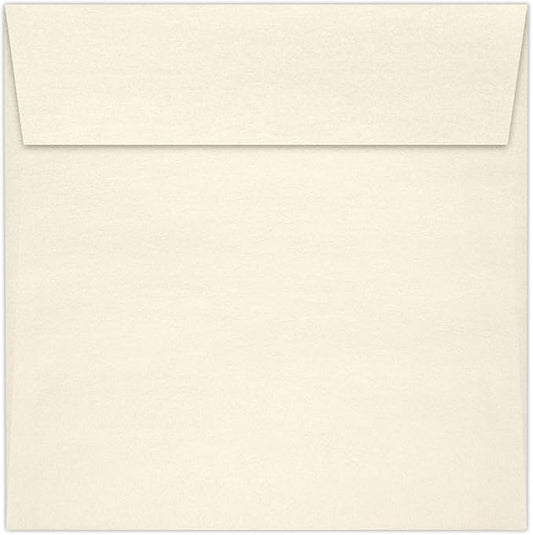 LUXPaper Square Invitation Envelopes | Peel & Press | 3 1/4" x 3 1/4" | Champagne Metallic | 80lb. Text | 50 Qty