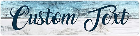 Custom Sign, Custom Street Sign, Ideal Chritmas Gift, 11 Font Colors, 13 Font Styles, 4 Hole Options, 22 Sizes, 3x12 Inches, Rust Free DiBound, Fade Resistant, Made in USA by My Sign Center (Coastal)