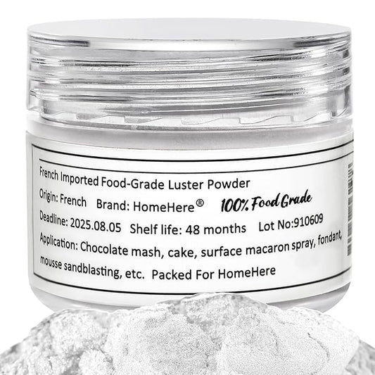 HomeHere Edible Luster Dust Food-Grade Glimmer Powder Glitter for Cake Decorating 7g, Edible Sprinkle Glitter for Cocktails Drinks Baking Candy Dessert Chocolate Vegan Tasteless
