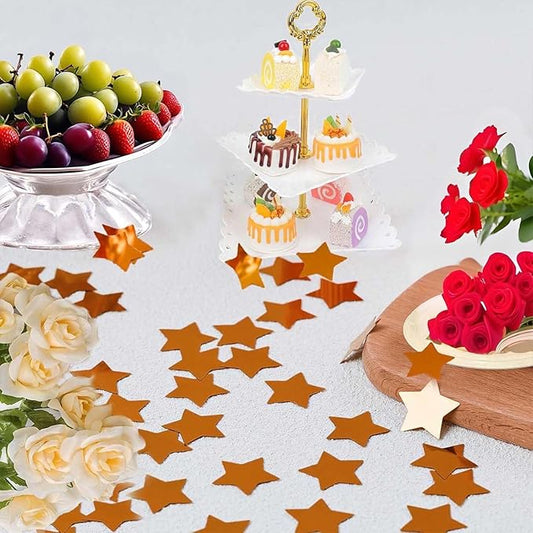 60g (2.11OZ) Orange Star Confetti - Ideal Stars Table Confetti for Party Decorations, Weddings, and Celebrations