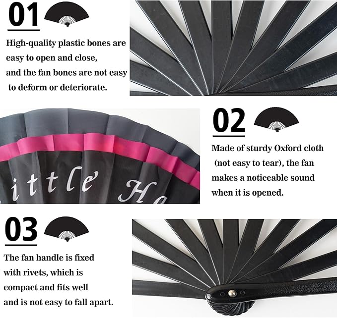 Custom Fans with Your Photo/Text - 13 Inch Personalized Folding Hand Fan for Line Dancing, Weddings, Parties | Decorative Gift for Women, Church Events & Dance Performances (10, 10 Inch)
