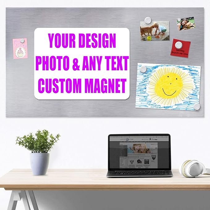 KETABAO – 7" Customized Circle Magnetic Photo Pictures Magnet for Refrigerators, Storage Cabinets and Cars – Personalized Gift Ideas