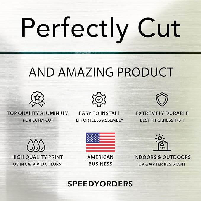 Custom Metal Signs, Personalized Aluminum, Waterproof Business Signs, White Aluminum (Black & Yellow, 30x24 In)