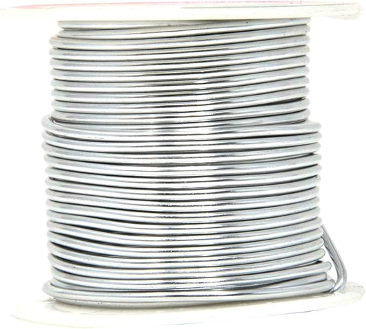 Mandala Crafts 14 Gauge Anodized Aluminum Craft Wire for Jewelry Making – 330 FT Colored Flexible Silver Copper True Blue Pink Ice Blue Green Wire - Bendable for Bonsai Armature Crafting Sculpting
