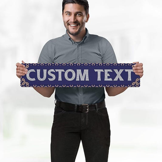 Custom Sign, Custom Street Sign, 11 Font Colors, 13 Font Styles, 4 Hole Options, 22 Sizes, 6x30 Inches, Rust Free DiBound, Fade Resistant, Made in USA by My Sign Center (Fauxsaic 1)