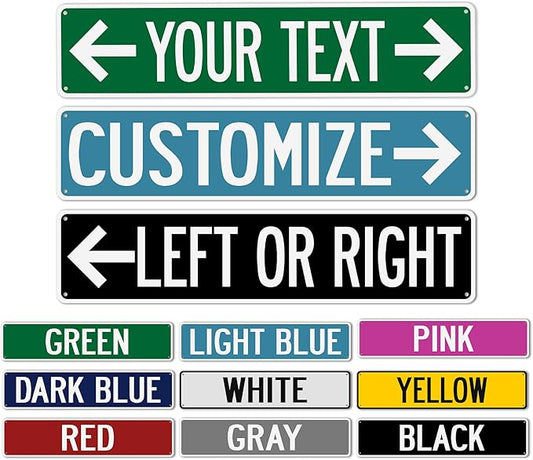Customized Street Signs Custom Road Sign - Made In USA - Choose Your Color Signs For Bedroom Personalized Arrow Signs Yard Signs 104180011001
