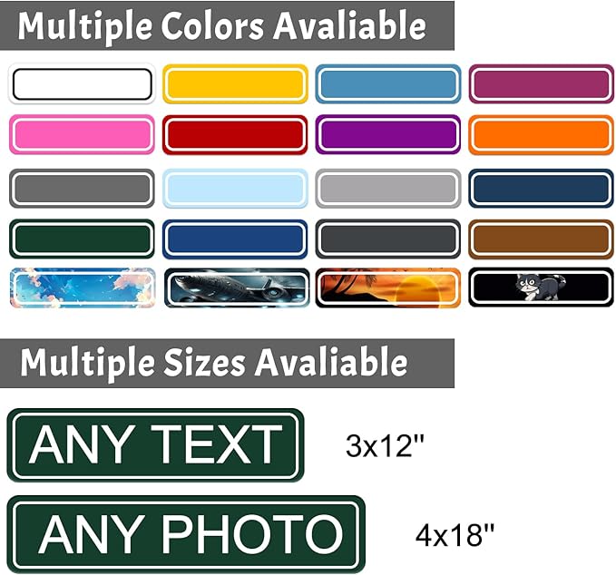 Custom Sign, Personalized Metal Signs,Customized Metal Signs Outdoor for Offices, Businesses, Workplaces, Street, Address, Indoor and Outdoor Use