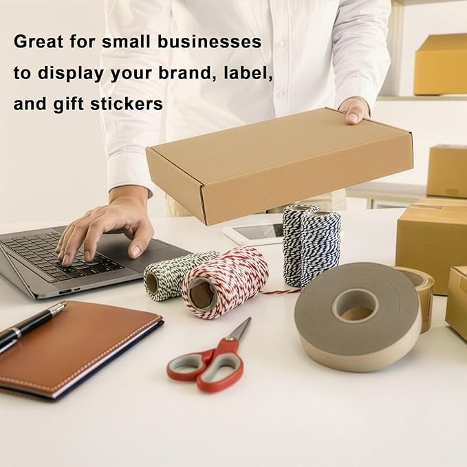 MEBRUDY 12x9x2 Inches Shipping Boxes Pack of 20, Small Corrugated Cardboard Box for Mailing Mailer Packing, Brown