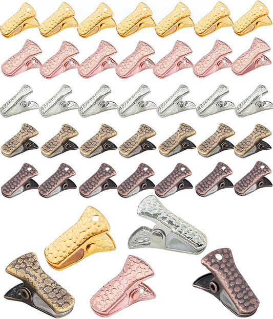 40-Pack Small Alligator Clips with Steel Core & Non-Slip Silicone| Multipurpose Clips for Delicates, DIY Crafts, Office & Home(Mixing Colors)
