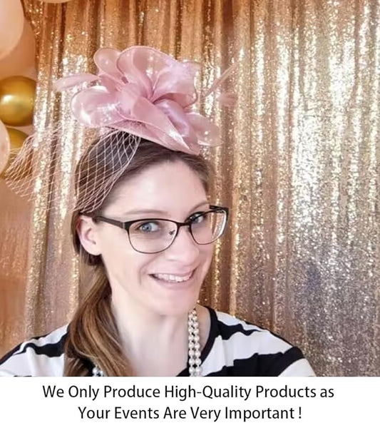 ShinyBeauty 4FT x 7FT Rose Gold Sequin Backdrop | Photo Booth Background | Wedding & Rust Backdrops | Sparkly Sequin Fabric | Perfect for Photography & Events | Durable & Elegant Curtains
